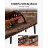 imageVEVOR Shoe Cabinet with 3 Flip Drawers Shoe Storage Cabinet for Entryway Free Standing Shoe Storage Organizer with Side Hooks for Heels Boots Slippers in Hallway Living Room473W 4 Drawers