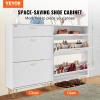 imageVEVOR Shoe Cabinet with 3 Flip Drawers Shoe Storage Cabinet for Entryway Free Standing Shoe Storage Organizer with Side Hooks for Heels Boots Slippers in Hallway Living Room315W 3 Drawers