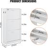 imageVEVOR Shoe Cabinet with 3 Flip Drawers Shoe Storage Cabinet for Entryway Free Standing Shoe Storage Organizer with Side Hooks for Heels Boots Slippers in Hallway Living Room236W 3 Drawers