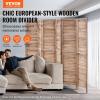 imageVEVOR Wood Room Divider 6 Panel Wood Folding Privacy Screen 669 Inches Tall Indoor Louvered Partition Divider Portable Decoration Screen for Room Separation Home Office Restaurant ampamp Bedroom