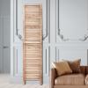 imageVEVOR Wood Room Divider 6 Panel Wood Folding Privacy Screen 669 Inches Tall Indoor Louvered Partition Divider Portable Decoration Screen for Room Separation Home Office Restaurant ampamp Bedroom