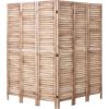 imageVEVOR Wood Room Divider 6 Panel Wood Folding Privacy Screen 669 Inches Tall Indoor Louvered Partition Divider Portable Decoration Screen for Room Separation Home Office Restaurant ampamp Bedroom