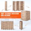 imageVEVOR Wood Room Divider 6 Panel Wood Folding Privacy Screen 669 Inches Tall Indoor Louvered Partition Divider Portable Decoration Screen for Room Separation Home Office Restaurant ampamp Bedroom