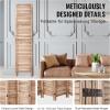 imageVEVOR Wood Room Divider 6 Panel Wood Folding Privacy Screen 669 Inches Tall Indoor Louvered Partition Divider Portable Decoration Screen for Room Separation Home Office Restaurant ampamp Bedroom