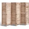 imageVEVOR Wood Room Divider 6 Panel Wood Folding Privacy Screen 669 Inches Tall Indoor Louvered Partition Divider Portable Decoration Screen for Room Separation Home Office Restaurant ampamp Bedroom