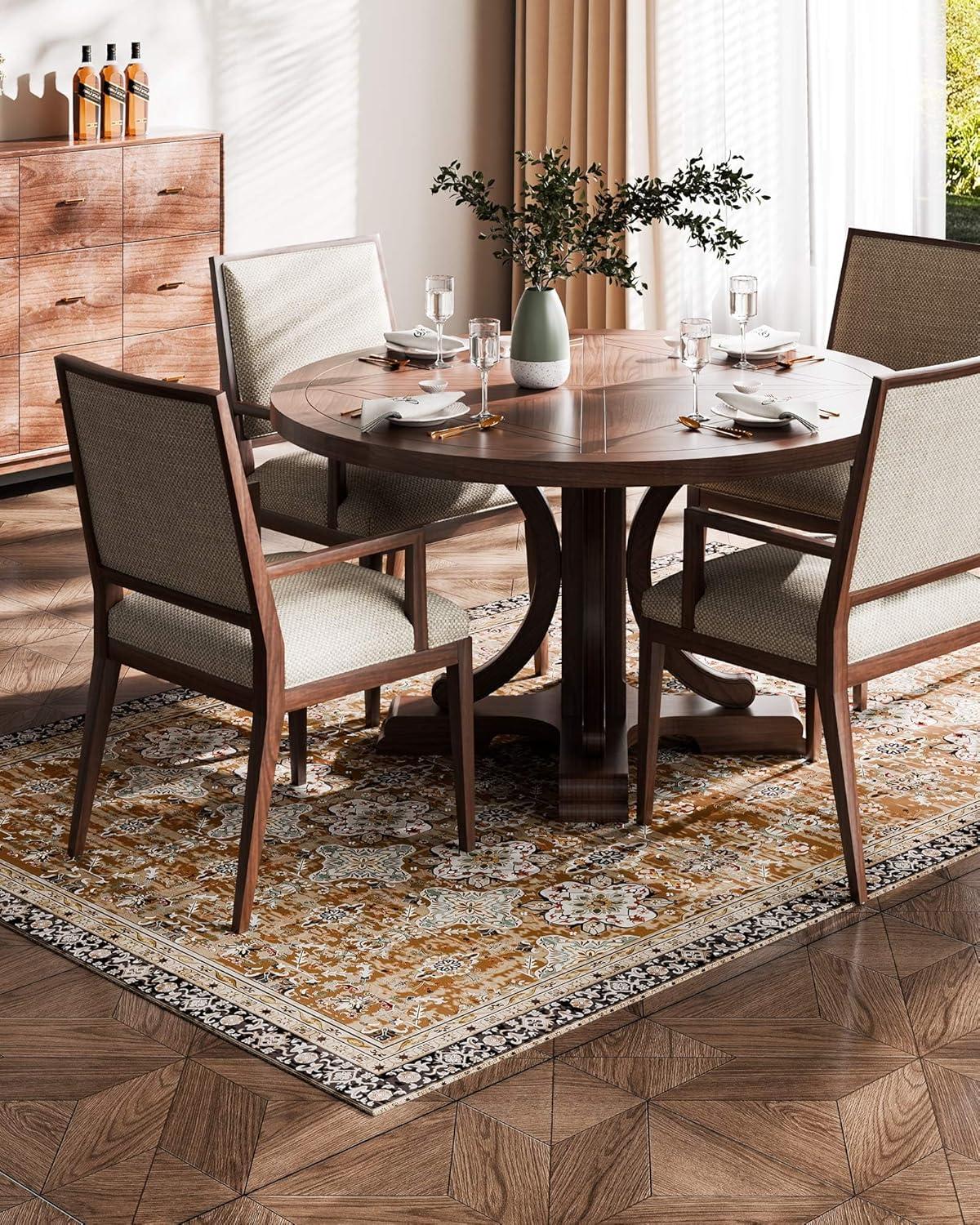 imageVEVOR 6 x 9 ft Area Rug Large Washable Boho Rug NonSlip and TearResistant Soft Carpet Pet ampamp Child Friendly Bohemian Area Rugs Indoor Mat for Bedroom Living Room Kids Room Entryway GrayBrown Green