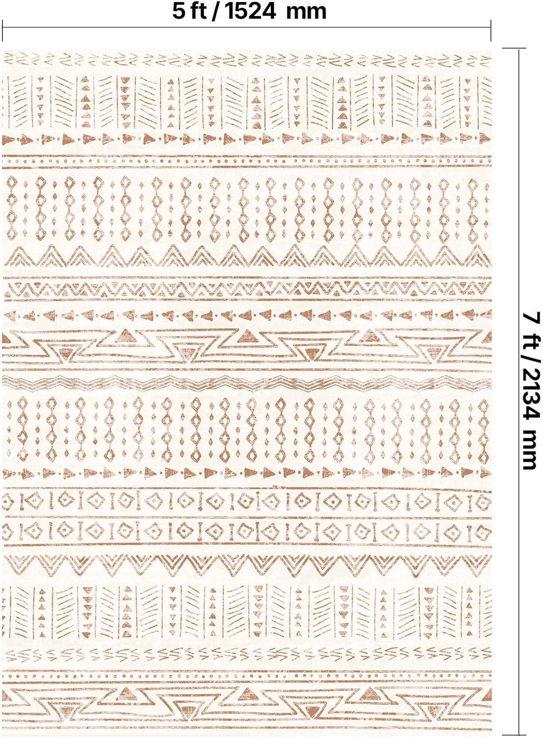 imageVEVOR 6 x 9 ft Area Rug Large Washable Boho Rug NonSlip and TearResistant Soft Carpet Pet ampamp Child Friendly Bohemian Area Rugs Indoor Mat for Bedroom Living Room Kids Room Entryway GrayBeige
