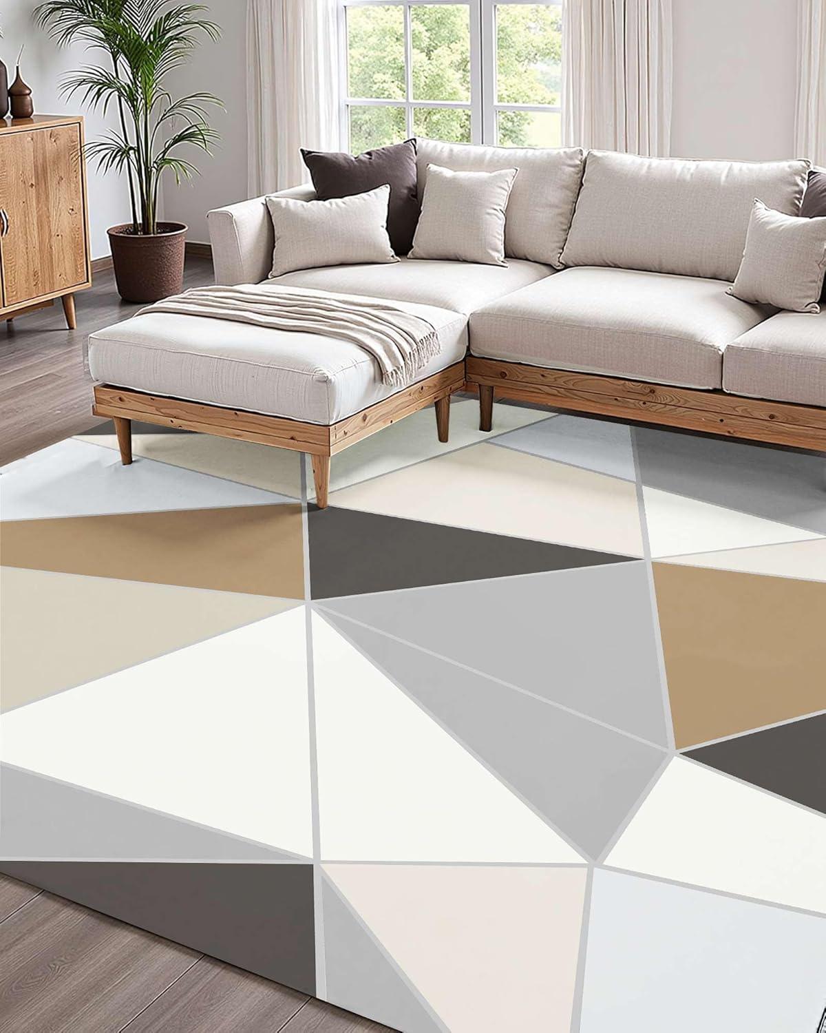 imageVEVOR 6 x 9 ft Area Rug Large Washable Boho Rug NonSlip and TearResistant Soft Carpet Pet ampamp Child Friendly Bohemian Area Rugs Indoor Mat for Bedroom Living Room Kids Room Entryway GrayCharcoal Gray