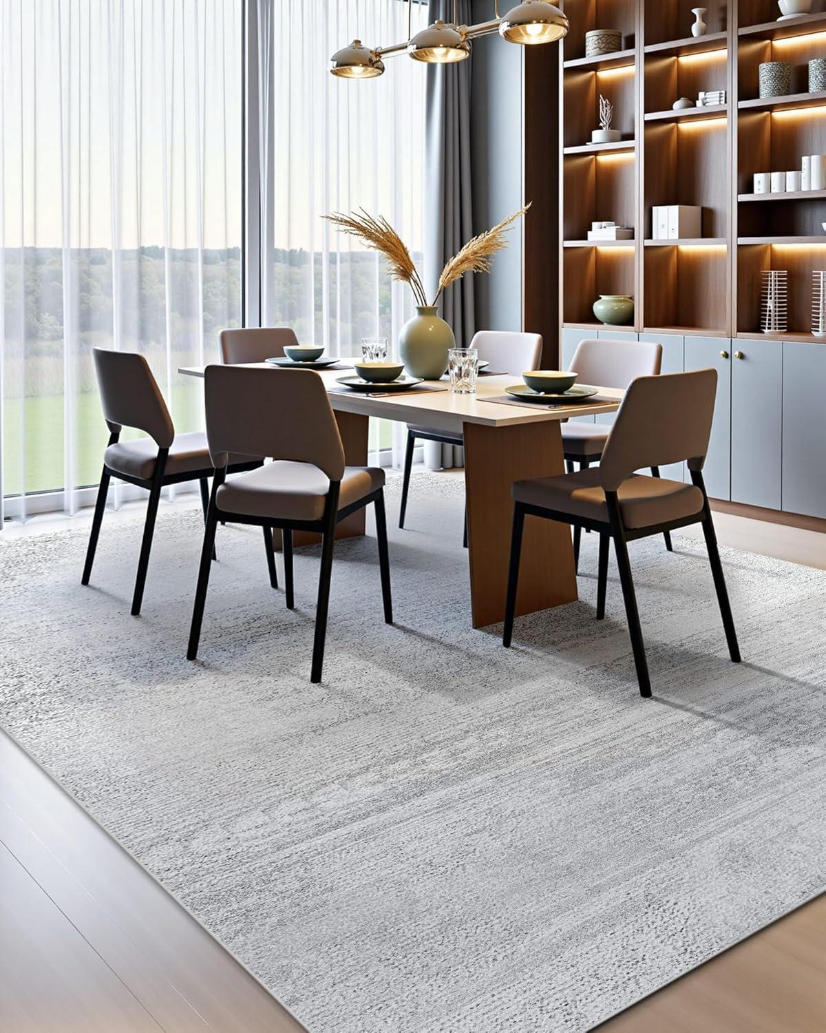 imageVEVOR 6 x 9 ft Area Rug Large Washable Boho Rug NonSlip and TearResistant Soft Carpet Pet ampamp Child Friendly Bohemian Area Rugs Indoor Mat for Bedroom Living Room Kids Room Entryway GrayGrey