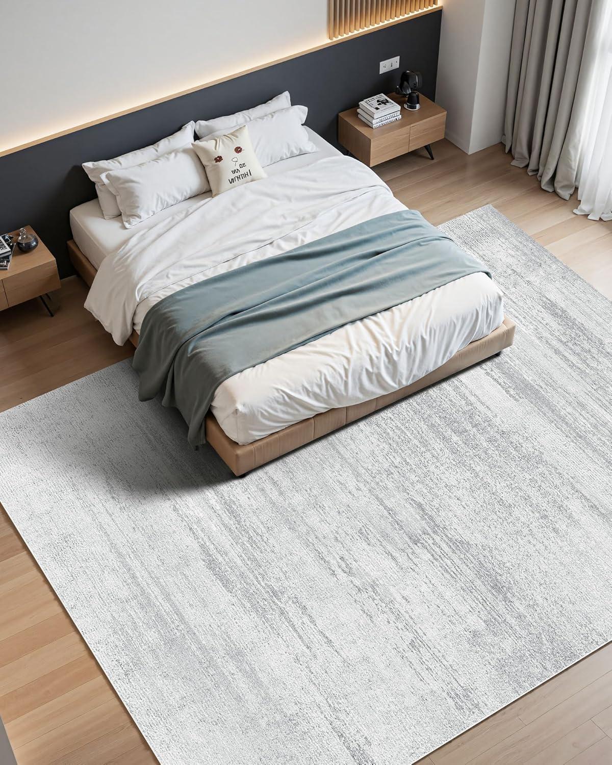 imageVEVOR 6 x 9 ft Area Rug Large Washable Boho Rug NonSlip and TearResistant Soft Carpet Pet ampamp Child Friendly Bohemian Area Rugs Indoor Mat for Bedroom Living Room Kids Room Entryway GrayGrey