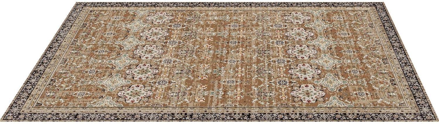 imageVEVOR 6 x 9 ft Area Rug Large Washable Boho Rug NonSlip and TearResistant Soft Carpet Pet ampamp Child Friendly Bohemian Area Rugs Indoor Mat for Bedroom Living Room Kids Room Entryway GrayBrown Green