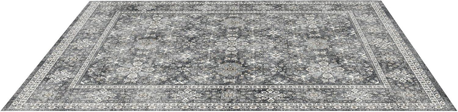 imageVEVOR 6 x 9 ft Area Rug Large Washable Boho Rug NonSlip and TearResistant Soft Carpet Pet ampamp Child Friendly Bohemian Area Rugs Indoor Mat for Bedroom Living Room Kids Room Entryway GrayGrey