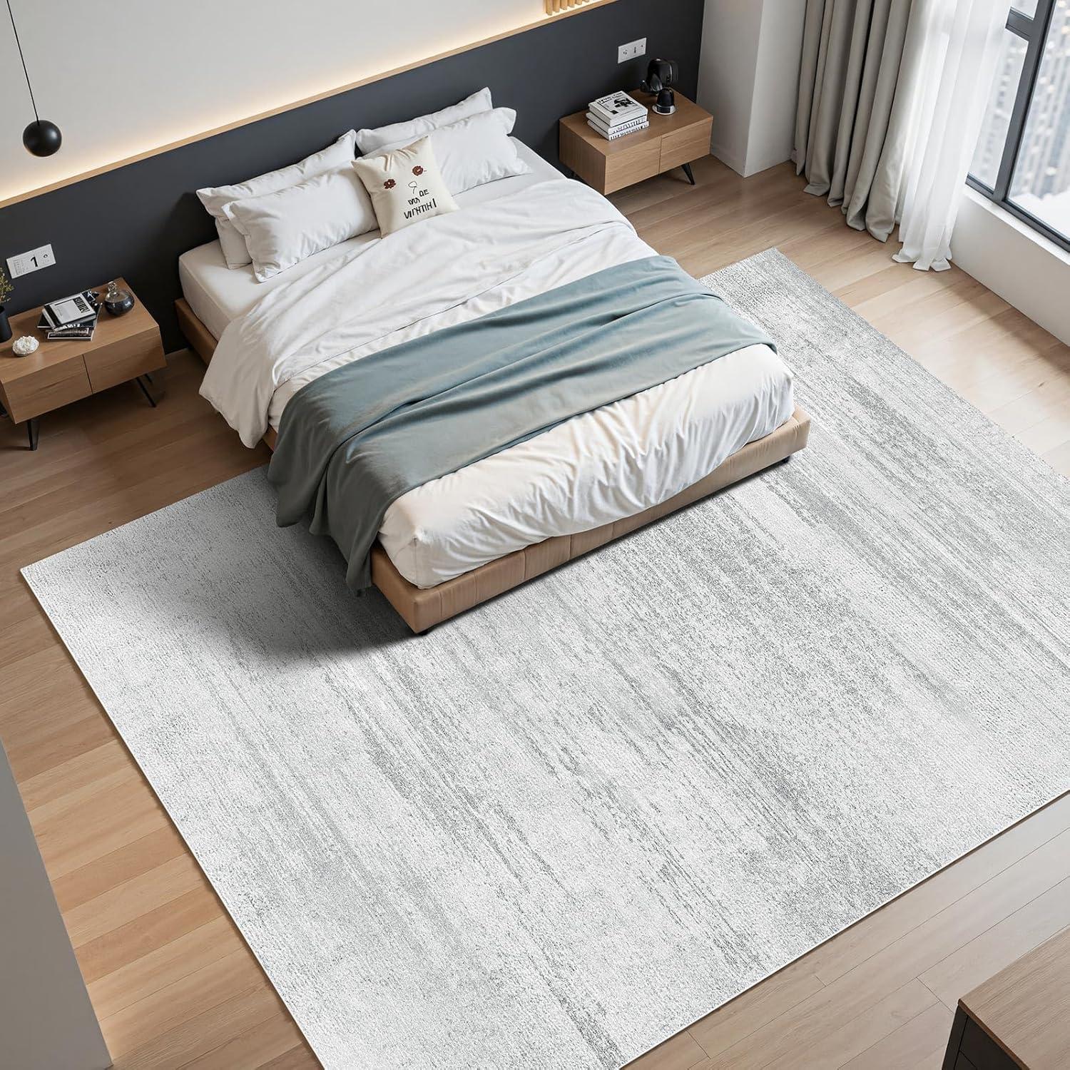 imageVEVOR 6 x 9 ft Area Rug Large Washable Boho Rug NonSlip and TearResistant Soft Carpet Pet ampamp Child Friendly Bohemian Area Rugs Indoor Mat for Bedroom Living Room Kids Room Entryway GrayGrey