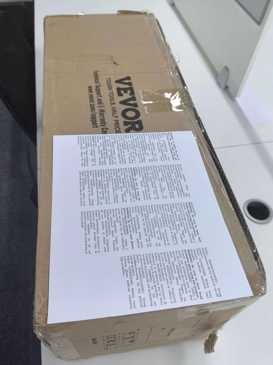 imageVEVOR Farmhouse End Table Narrow Night Stand with USB Ports and Outlets 4 Tiers End Table Side Table with Storage Cabinet and 2 Drawers Ideal for Living Room Bedroom Office Brown