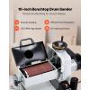 imageVEVOR 22quot Drum Sander with Stand ampamp Extension Tables 175HP 1440RPM Dual Motor Drum Sander for Woodworking  Variable Speed Conveyor Belt 4quot Dust Collection Port for Cabinet ampamp Furniture Finishing10Inch