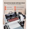 imageVEVOR 22quot Drum Sander with Stand ampamp Extension Tables 175HP 1440RPM Dual Motor Drum Sander for Woodworking  Variable Speed Conveyor Belt 4quot Dust Collection Port for Cabinet ampamp Furniture Finishing16Inch