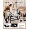 imageVEVOR 22quot Drum Sander with Stand ampamp Extension Tables 175HP 1440RPM Dual Motor Drum Sander for Woodworking  Variable Speed Conveyor Belt 4quot Dust Collection Port for Cabinet ampamp Furniture Finishing22Inch