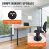 imageVEVOR 30 Inch Adjustable Desk Legs Reinforced Steel Office Table Furniture Set of 4 for DIY 1200 lbs Load Capacity Heavy Duty Quick Installation With Adjustable Foot Cup Black30Height