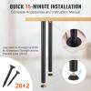 imageVEVOR 30 Inch Adjustable Desk Legs Reinforced Steel Office Table Furniture Set of 4 for DIY 1200 lbs Load Capacity Heavy Duty Quick Installation With Adjustable Foot Cup Black30Height