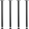 imageVEVOR 30 Inch Adjustable Desk Legs Reinforced Steel Office Table Furniture Set of 4 for DIY 1200 lbs Load Capacity Heavy Duty Quick Installation With Adjustable Foot Cup Black30Height