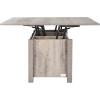 imageVEVOR 394 in Farmhouse Lift Top Coffee Table Rustic Center Table with Barn Door and Hidden Storage Compartment Modern Rectangle Lifting Tabletop for Living Room Office Home Easy Assembly BrownOak Grey