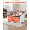 imageVEVOR 394 in Farmhouse Lift Top Coffee Table Rustic Center Table with Barn Door and Hidden Storage Compartment Modern Rectangle Lifting Tabletop for Living Room Office Home Easy Assembly BrownWhite Rustic Brown