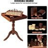 imageVEVOR 3in1 Chess Checkers Backgammon Table Set 18 Inch Premium Wooden Chess Table Deluxe Combo Game Table Furniture Set Chess Set Board Game Gift for Family Board GamesBrown