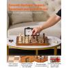 imageVEVOR 3in1 Chess Checkers Backgammon Table Set 18 Inch Premium Wooden Chess Table Deluxe Combo Game Table Furniture Set Chess Set Board Game Gift for Family Board GamesBrown