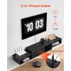 imageVEVOR 59quot Floating TV Stand with Power ampamp USB Outlet Wall Mounted TV Console Entertainment Center Modern Floating Under TV Shelf with Storage for Audio Video Cable Box Game Console Black