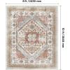 imageVEVOR 6 x 9 ft Area Rug Large Washable Boho Rug NonSlip and TearResistant Soft Carpet Pet ampamp Child Friendly Bohemian Area Rugs Indoor Mat for Bedroom Living Room Kids Room Entryway GrayBrown Red