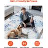 imageVEVOR 6 x 9 ft Area Rug Large Washable Boho Rug NonSlip and TearResistant Soft Carpet Pet ampamp Child Friendly Bohemian Area Rugs Indoor Mat for Bedroom Living Room Kids Room Entryway GrayBlue