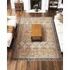 imageVEVOR 6 x 9 ft Area Rug Large Washable Boho Rug NonSlip and TearResistant Soft Carpet Pet ampamp Child Friendly Bohemian Area Rugs Indoor Mat for Bedroom Living Room Kids Room Entryway GrayBrown Green