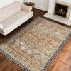 imageVEVOR 6 x 9 ft Area Rug Large Washable Boho Rug NonSlip and TearResistant Soft Carpet Pet ampamp Child Friendly Bohemian Area Rugs Indoor Mat for Bedroom Living Room Kids Room Entryway GrayBrown Green