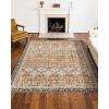 imageVEVOR 6 x 9 ft Area Rug Large Washable Boho Rug NonSlip and TearResistant Soft Carpet Pet ampamp Child Friendly Bohemian Area Rugs Indoor Mat for Bedroom Living Room Kids Room Entryway GrayBrown Green