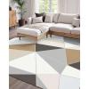 imageVEVOR 6 x 9 ft Area Rug Large Washable Boho Rug NonSlip and TearResistant Soft Carpet Pet ampamp Child Friendly Bohemian Area Rugs Indoor Mat for Bedroom Living Room Kids Room Entryway GrayCharcoal Gray