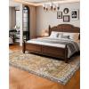 imageVEVOR 6 x 9 ft Area Rug Large Washable Boho Rug NonSlip and TearResistant Soft Carpet Pet ampamp Child Friendly Bohemian Area Rugs Indoor Mat for Bedroom Living Room Kids Room Entryway GrayBrown Green