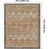 imageVEVOR 6 x 9 ft Area Rug Large Washable Boho Rug NonSlip and TearResistant Soft Carpet Pet ampamp Child Friendly Bohemian Area Rugs Indoor Mat for Bedroom Living Room Kids Room Entryway GrayBrown Green