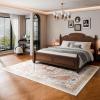 imageVEVOR 6 x 9 ft Area Rug Large Washable Boho Rug NonSlip and TearResistant Soft Carpet Pet ampamp Child Friendly Bohemian Area Rugs Indoor Mat for Bedroom Living Room Kids Room Entryway GrayBrown Red