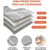 imageVEVOR 6 x 9 ft Area Rug Large Washable Boho Rug NonSlip and TearResistant Soft Carpet Pet ampamp Child Friendly Bohemian Area Rugs Indoor Mat for Bedroom Living Room Kids Room Entryway GrayGrey