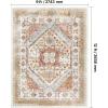 imageVEVOR 6 x 9 ft Area Rug Large Washable Boho Rug NonSlip and TearResistant Soft Carpet Pet ampamp Child Friendly Bohemian Area Rugs Indoor Mat for Bedroom Living Room Kids Room Entryway GrayBrown Red