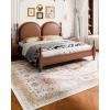 imageVEVOR 6 x 9 ft Area Rug Large Washable Boho Rug NonSlip and TearResistant Soft Carpet Pet ampamp Child Friendly Bohemian Area Rugs Indoor Mat for Bedroom Living Room Kids Room Entryway GrayBrown Red