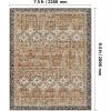 imageVEVOR 6 x 9 ft Area Rug Large Washable Boho Rug NonSlip and TearResistant Soft Carpet Pet ampamp Child Friendly Bohemian Area Rugs Indoor Mat for Bedroom Living Room Kids Room Entryway GrayBrown Green