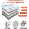 imageVEVOR 6 x 9 ft Area Rug Large Washable Boho Rug NonSlip and TearResistant Soft Carpet Pet ampamp Child Friendly Bohemian Area Rugs Indoor Mat for Bedroom Living Room Kids Room Entryway GrayBlue