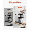 imageVEVOR Appliance Slider Medium 14 x 95inch Rolling Sliding Tray with Rubber Wheels ampamp Hollow Handle Easy to Clean Appliance Rolling Tray for Coffee Maker Kitchen Countertop Natural WoodDeep  Small 145D x 75W