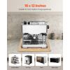 imageVEVOR Appliance Slider Medium 14 x 95inch Rolling Sliding Tray with Rubber Wheels ampamp Hollow Handle Easy to Clean Appliance Rolling Tray for Coffee Maker Kitchen Countertop Natural WoodDeep  Large 16D x 12W