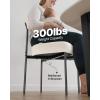 imageVEVOR Boucle Dining Chairs Set of 4 Mid Century Modern Sherpa Accent Chairs Upholstered Side Chair for Dining Room SpaceSaving White Kitchen Chair with Curved Backrest and Black Metal LegsSet of 2