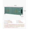 imageVEVOR Cat Litter Box Enclosure for 2 Cats Litter Box Furniture Hidden with Rattan Decorated Doors Wooden Cat Box Cabinet Fit Most of Litter Box 472quot L x 197quot W x 217quot H NaturalGreige