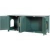 imageVEVOR Cat Litter Box Enclosure for 2 Cats Litter Box Furniture Hidden with Rattan Decorated Doors Wooden Cat Box Cabinet Fit Most of Litter Box 472quot L x 197quot W x 217quot H NaturalGreige