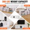 imageVEVOR Cat Litter Box Enclosure for 2 Cats Litter Box Furniture Hidden with Rattan Decorated Doors Wooden Cat Box Cabinet Fit Most of Litter Box 472quot L x 197quot W x 217quot H NaturalWhite