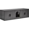 imageVEVOR Cat Litter Box Enclosure for 2 Cats Litter Box Furniture Hidden with Rattan Decorated Doors Wooden Cat Box Cabinet Fit Most of Litter Box 472quot L x 197quot W x 217quot H NaturalGrey